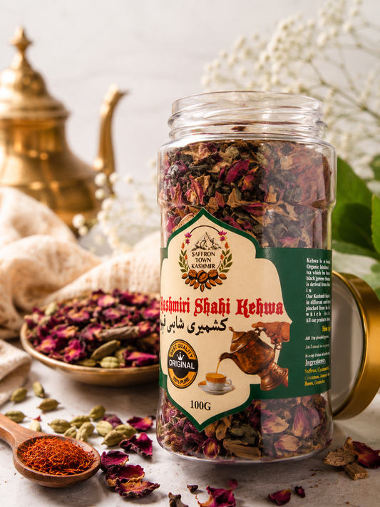 Kashmiri Kehwa tea blend with saffron, rose and cardamom
