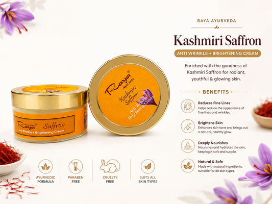 Saffron face cream texture close-up