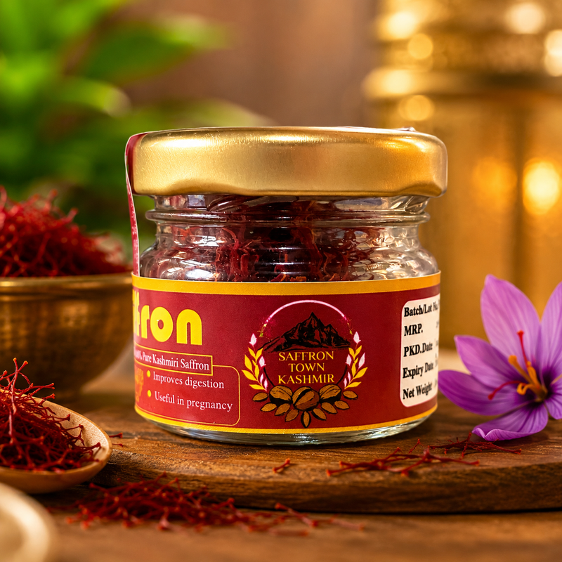Kashmiri Mongra Saffron threads from Pampore, Kashmir